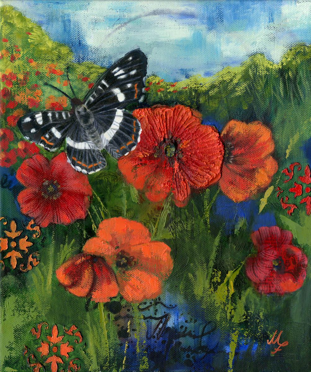 Ein Landkärtchen fürs Leben – Original-Ölgemälde von Monique Fischer, 25 × 30 cm