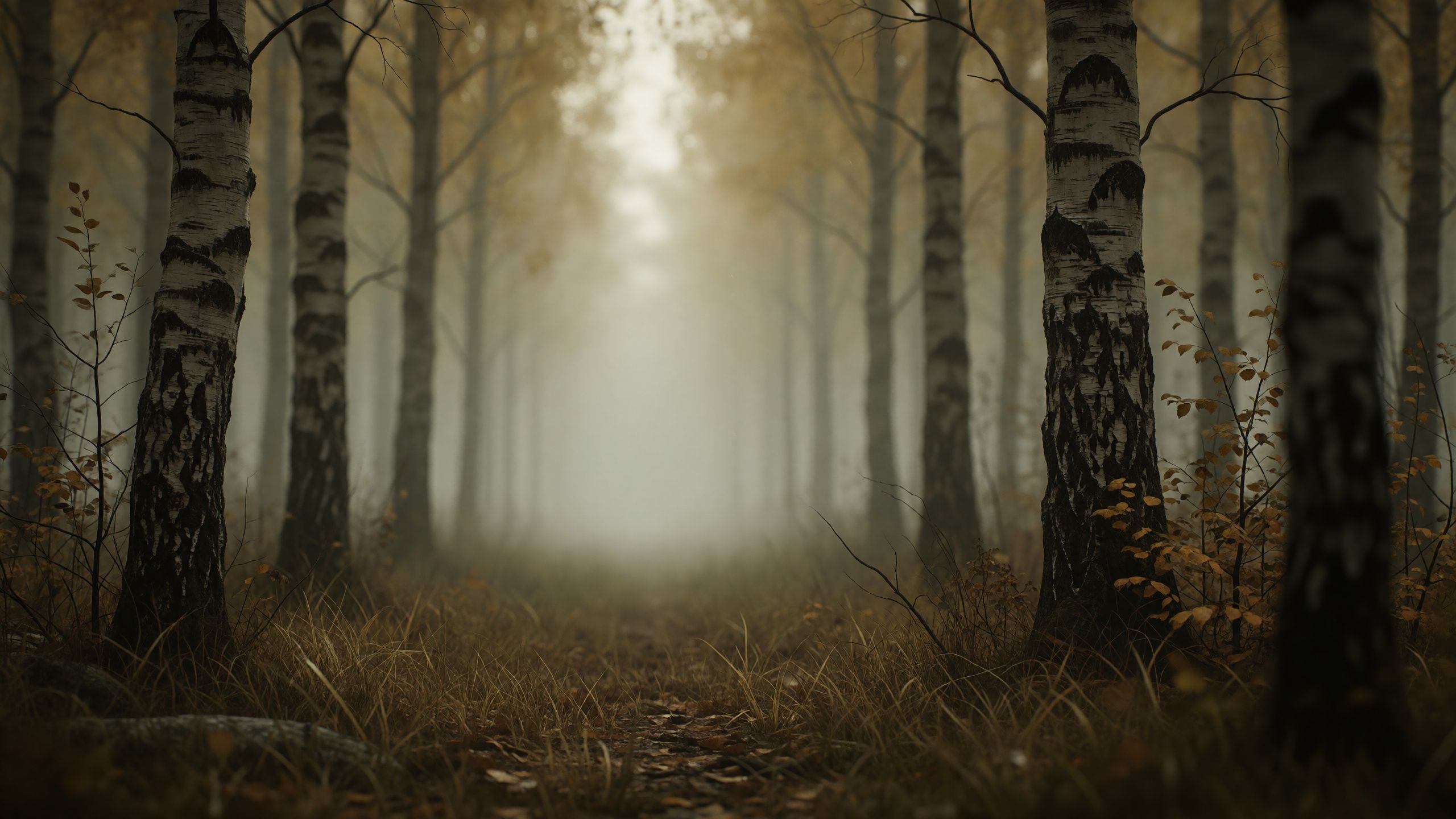 Naturkulisse „Herbstwald im Nebel“