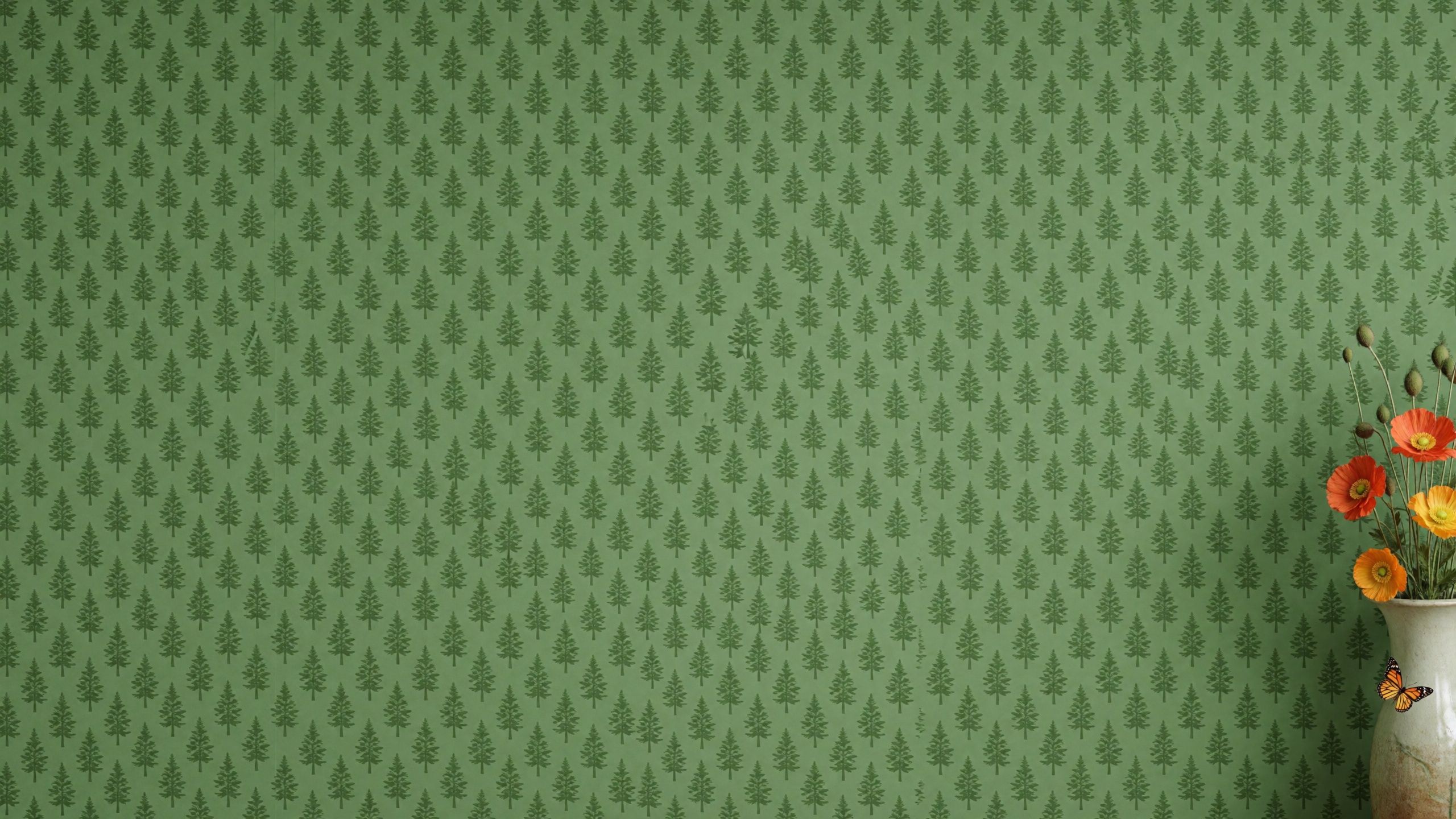 Wohnraum-Mockup „Tannengrün“ mit freier Wandfläche