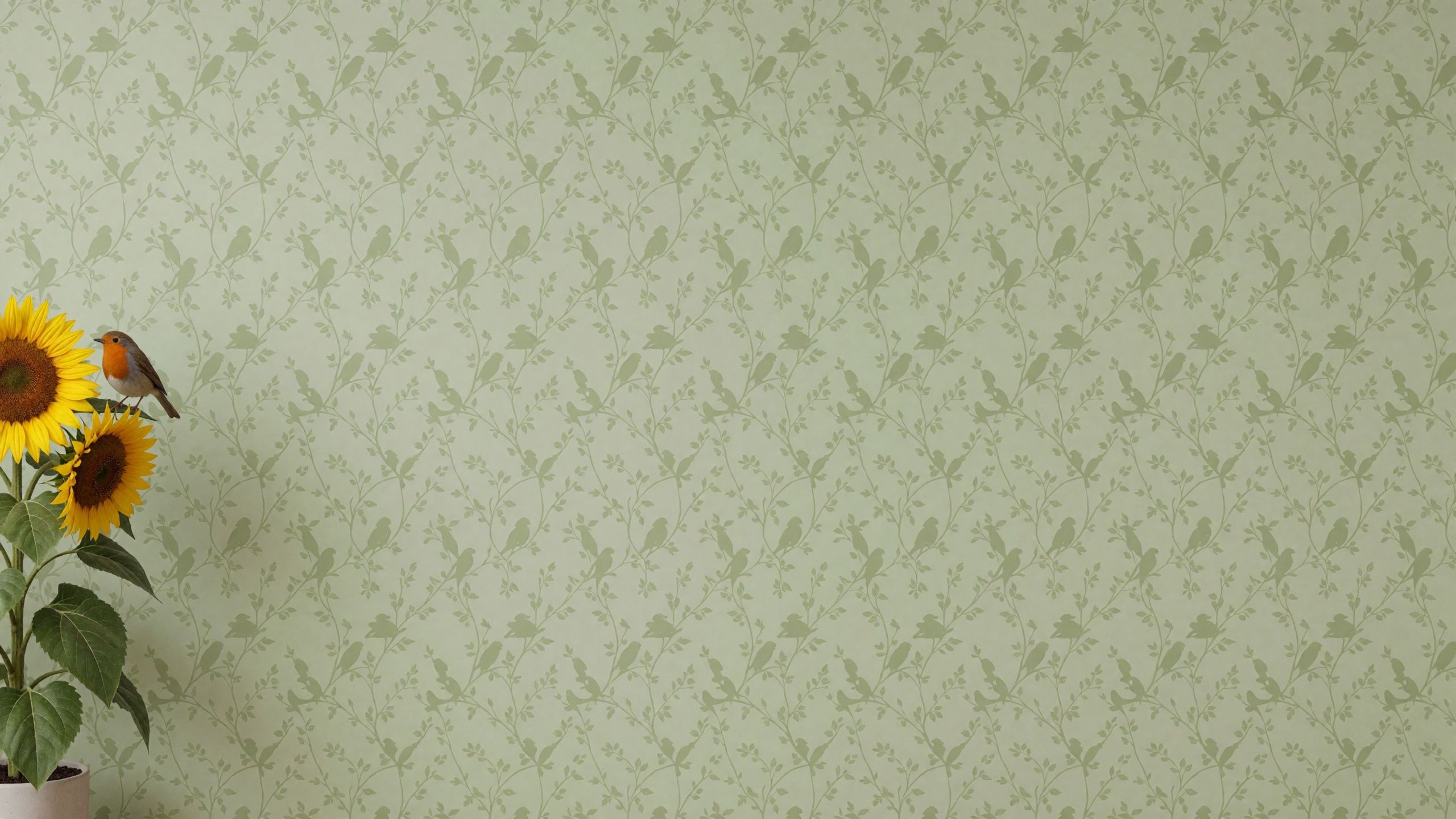 Wohnraum-Mockup „Salbei“ mit freier Wandfläche