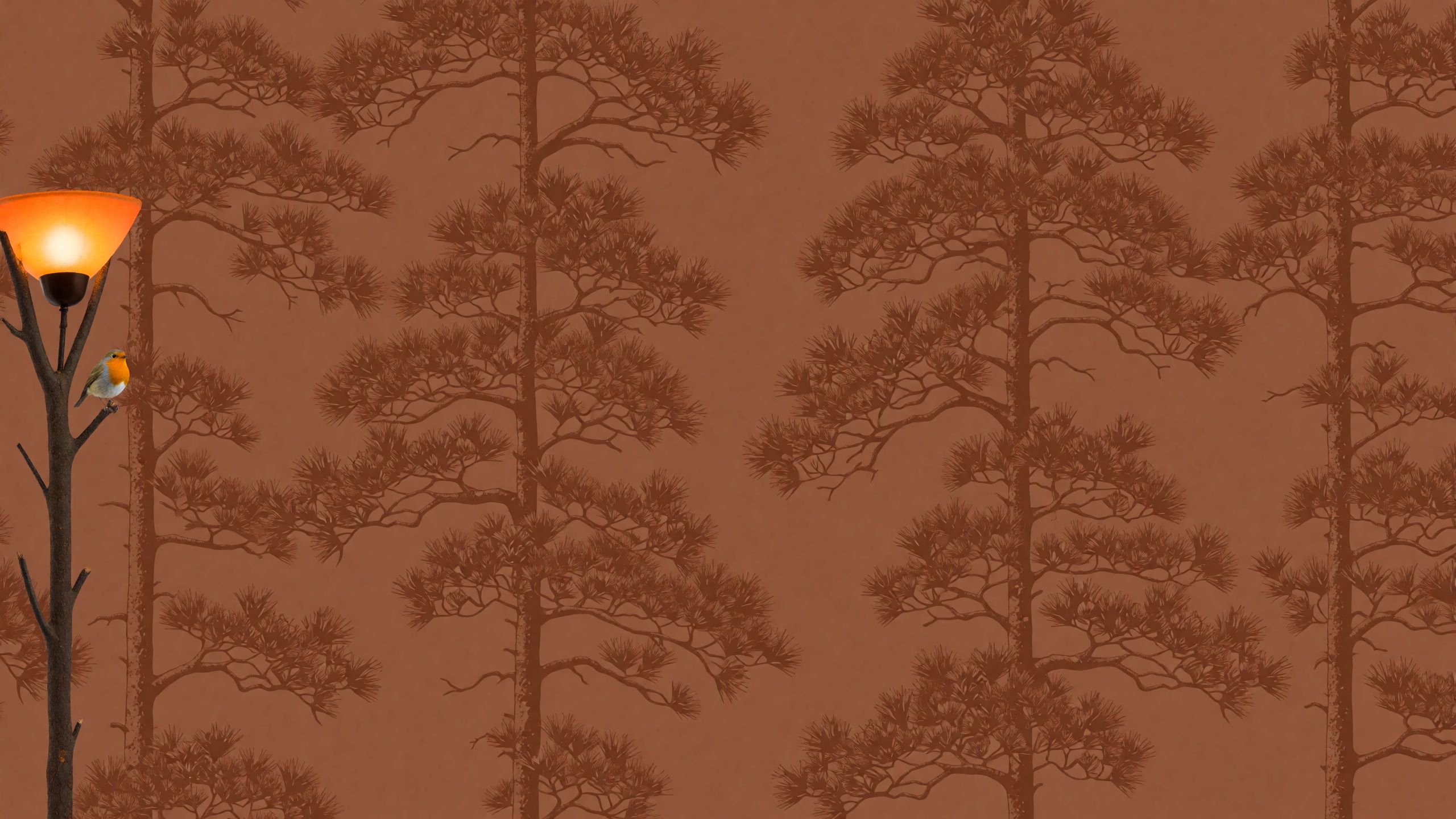 Wohnraum-Mockup „Terracotta-Kiefer“ mit freier Wandfläche